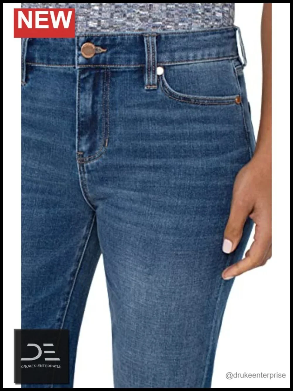 Lucy Bootcut Jeans Mid Rise Stretch Cotton Spandex Flared Denim